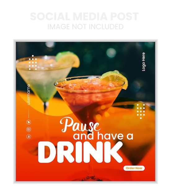 Vector social media post template vector