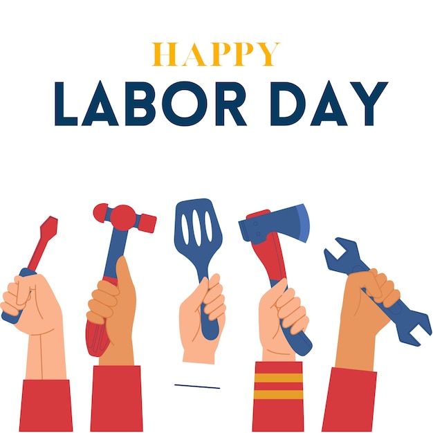 Vector a social media poster for the labor day