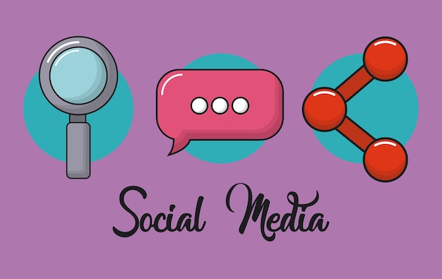 social media related icons