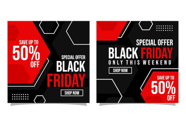 Social media sale banner black friday special offer design