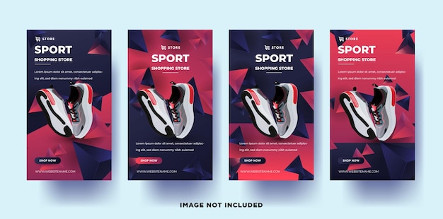 Social media story banner sport shopping store