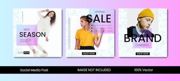 Social media template banner fashion sale promotion