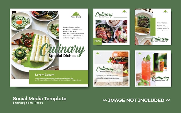 social media template instagram post for culinary