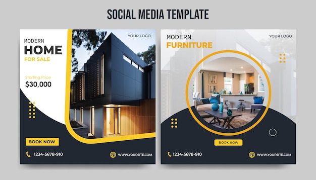 Social Media Template Modern Home