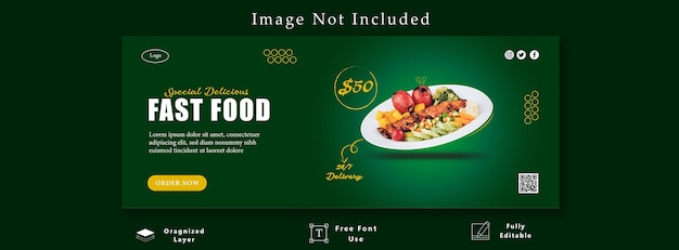 Social Media Template Post Food Menu Free