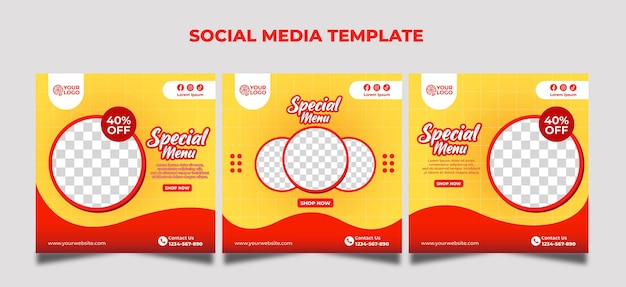 Social Media Template Special Menu