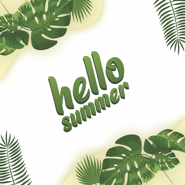 Social media Template Tropical Summer