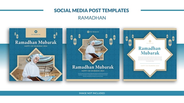 Social Media Templates post happy ramadan