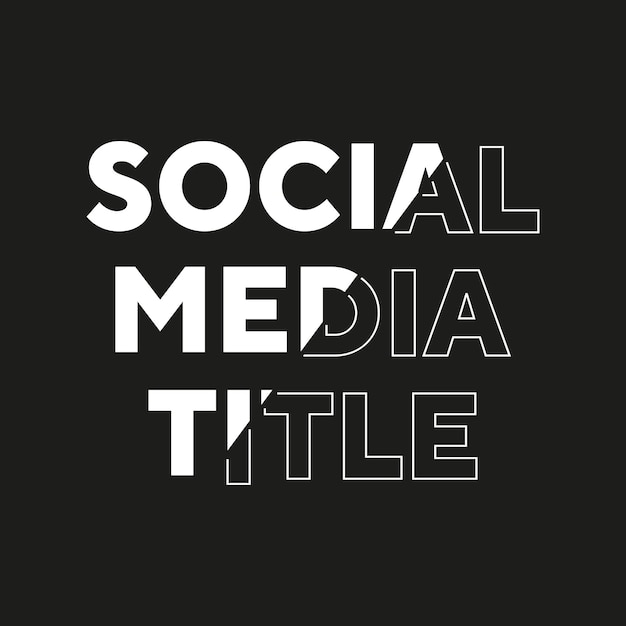 Social media title new best stock text effect professional unique white typography tshirt design