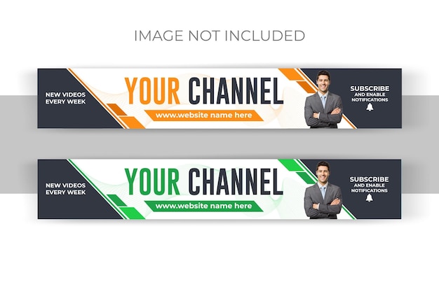 social media Vector YouTube cover design template