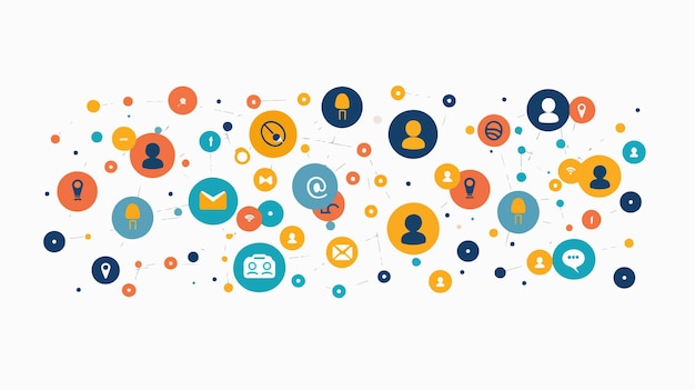 Social Network Abstract Icon Vector Isolated Flat Design