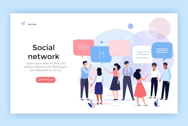 Social network concept illustration