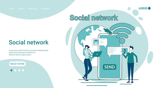 Social network People use the Internet to communicate in social networks