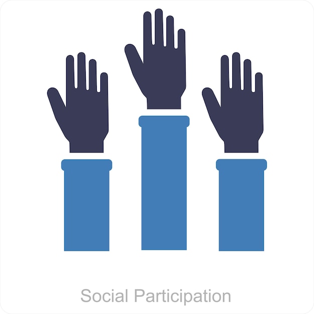 Social Participation and involvement icon concept