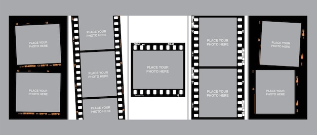 Social stories filmstrips templates Film frame editable camera roll effect