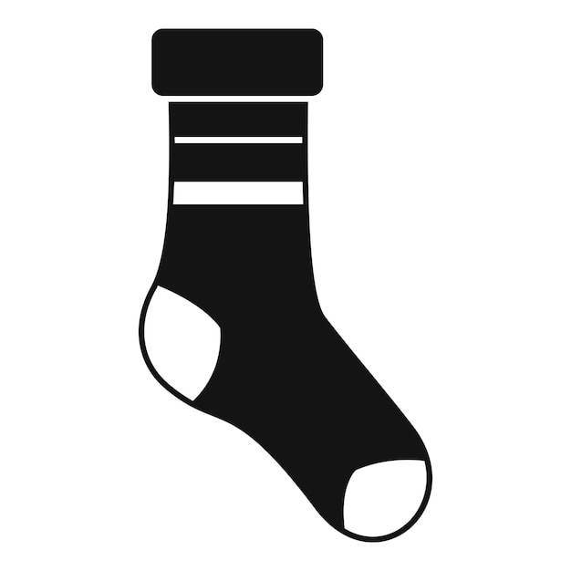 Sock clothing icon simple vector Cotton sock Fashion item