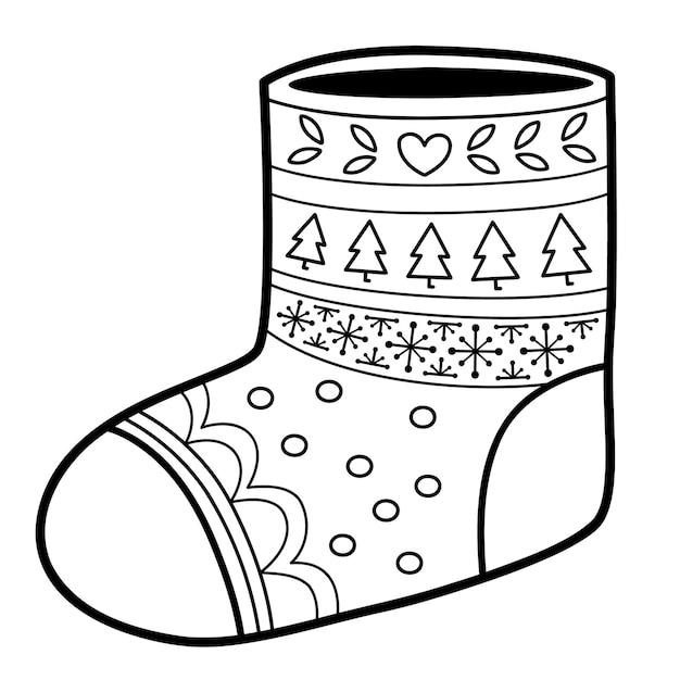 Sock illustration for coloring