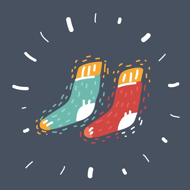 Socks outline doodle icon