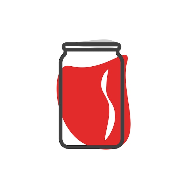 Soda in aluminum can linear icon Carbonated nonalcoholic water