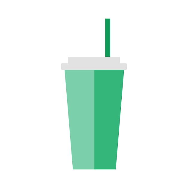 Soda in a cardboard Cup with a straw.