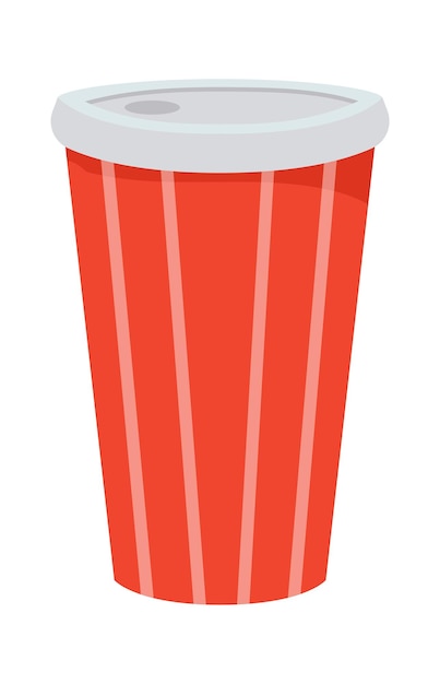 Soda drink in a cup Vector illustration