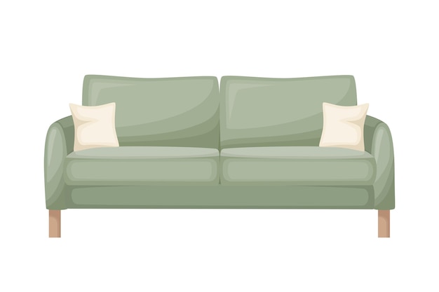 Sofa Comfortable sofa for interior design vector illustration