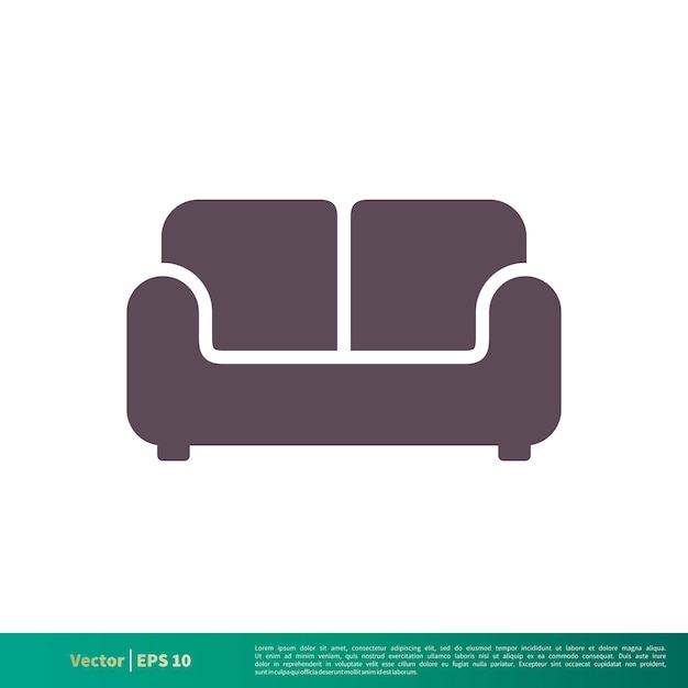 Sofa Couch Icon Vector Logo Template Illustration Design Vector EPS 10