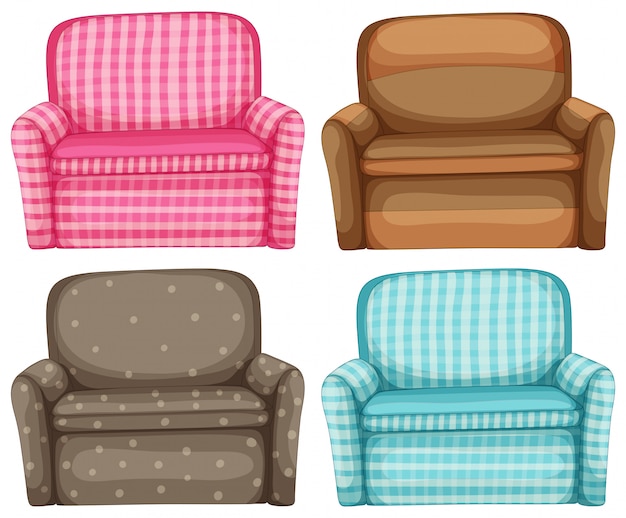 Sofa in four design and colors