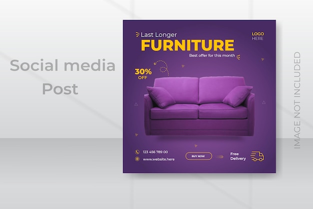 Sofa social media template design