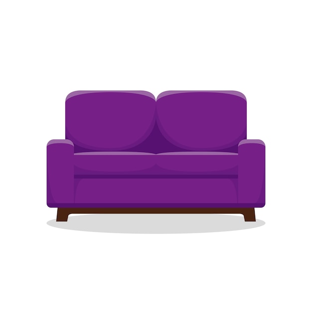 Sofa Vector illustration in flat style isolated on a white background