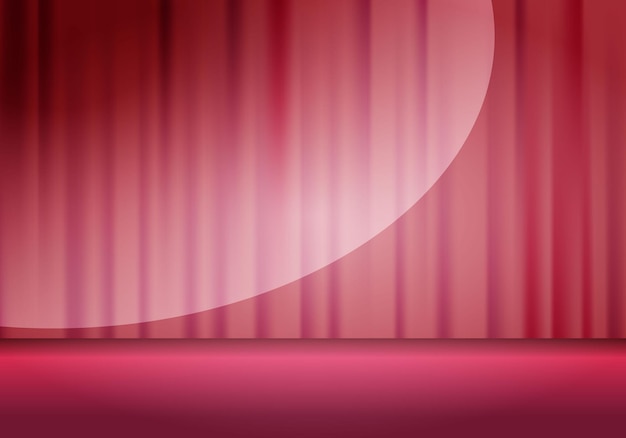 Soft blind curtain stage isolated on a background illustration vector