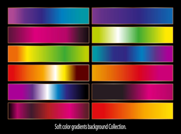 Soft color background. Soft color gradients background Collection. Vector illustration.