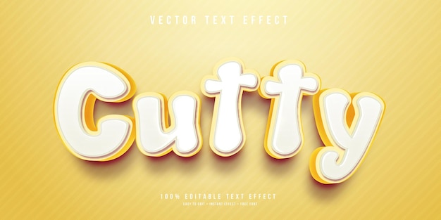 Soft color cutty 3d text effect