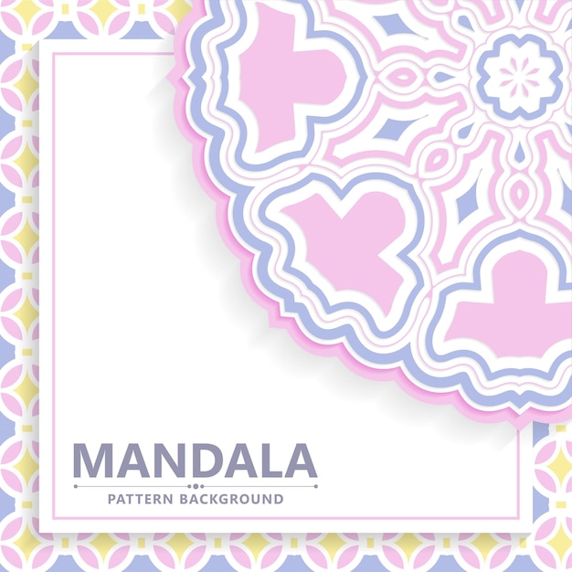 Soft color mandala style background