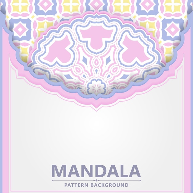 Soft color mandala style background