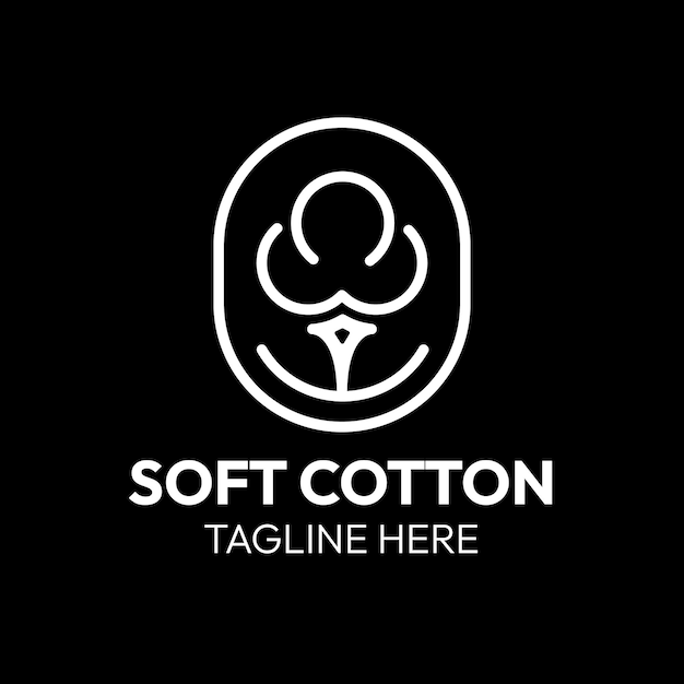 Soft Cotton Outline Geometric Logo