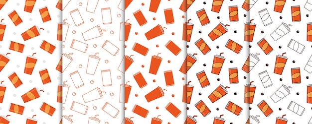 Soft drink soda seamless pattern vector