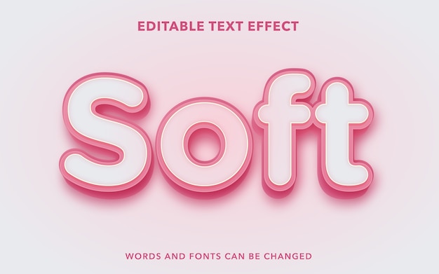 soft editable text effect style