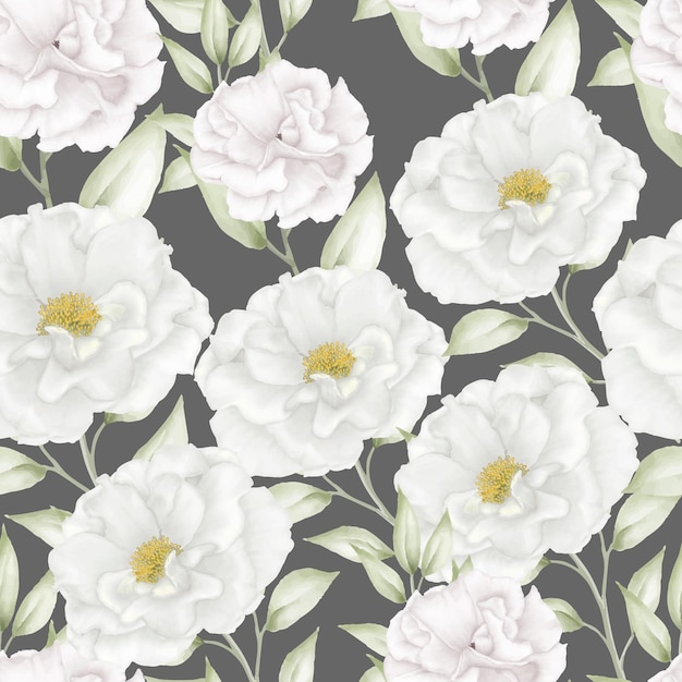 Soft Elegant Watercolor Floral seamless pattern