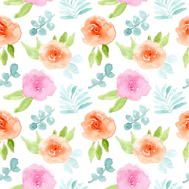 soft floral watercolor seamless pattern