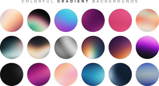 Soft Gradient Color Palette for App Backgrounds Vector EPS