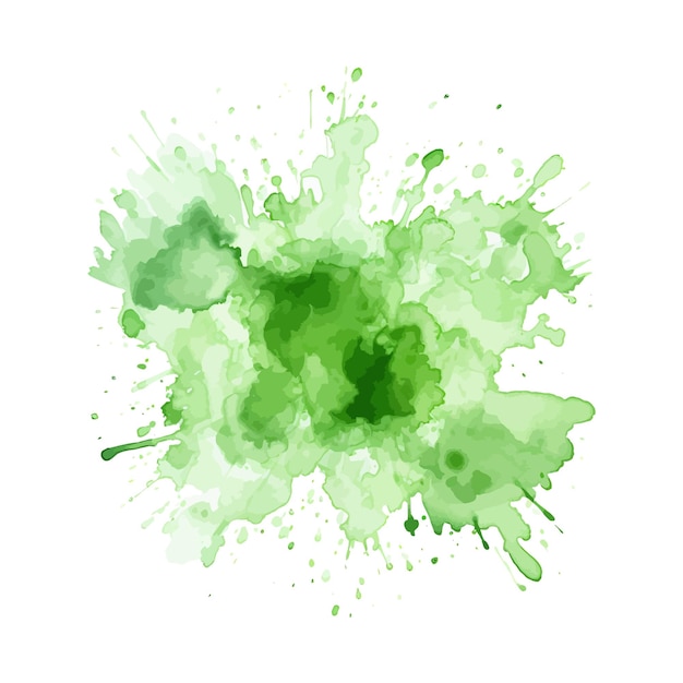 soft green watercolor splash stain background