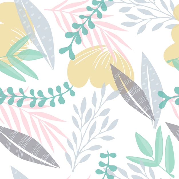 Soft leaves pattern. sweet nature background. Soft and calm background