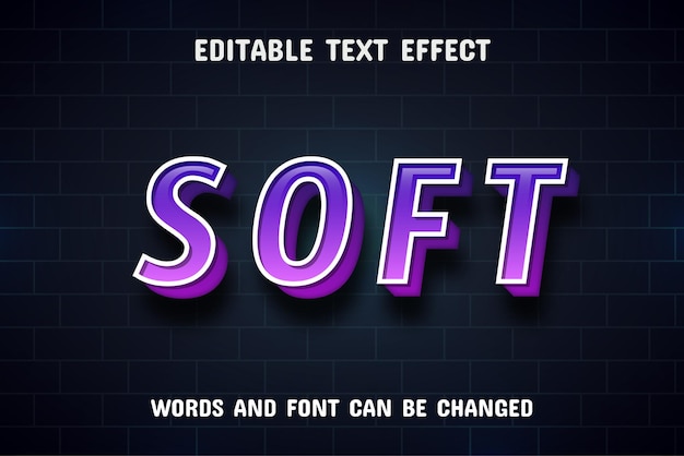 Soft text editable text effect