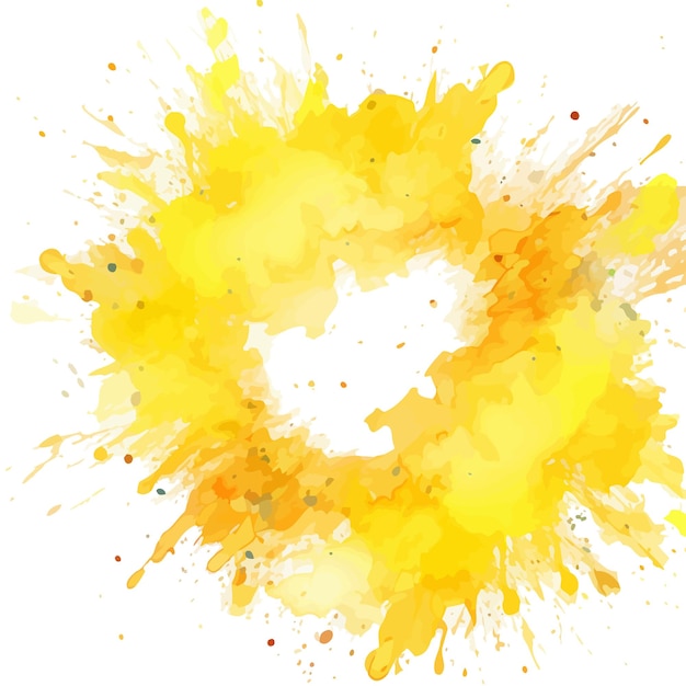 soft yellow watercolor splash stain background