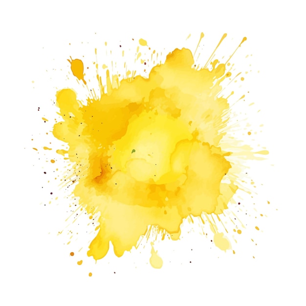 soft yellow watercolor splash stain background