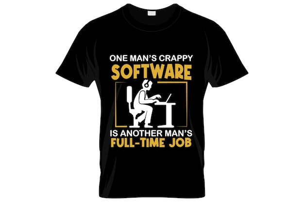 Software Developer t-shirt design or SD poster design or Software Developer shirt design, quotes say