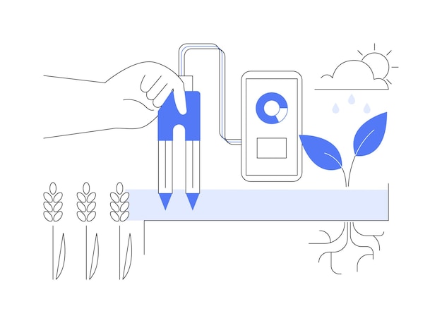 Soil moisture sensor abstract concept vector illustration