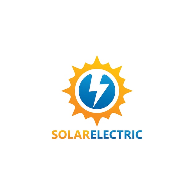 Solar Electric Power Logo Template Design