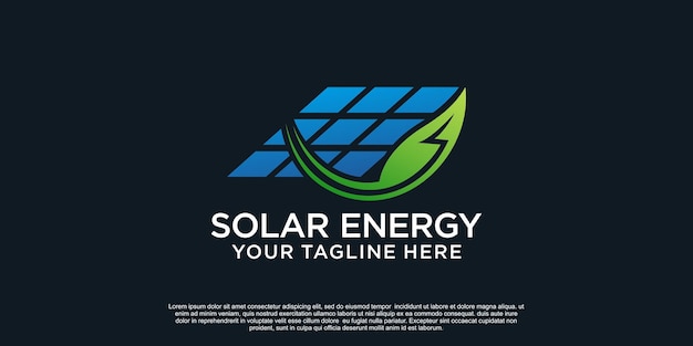 Solar energy logo design unique concept Premium Vector Part 1